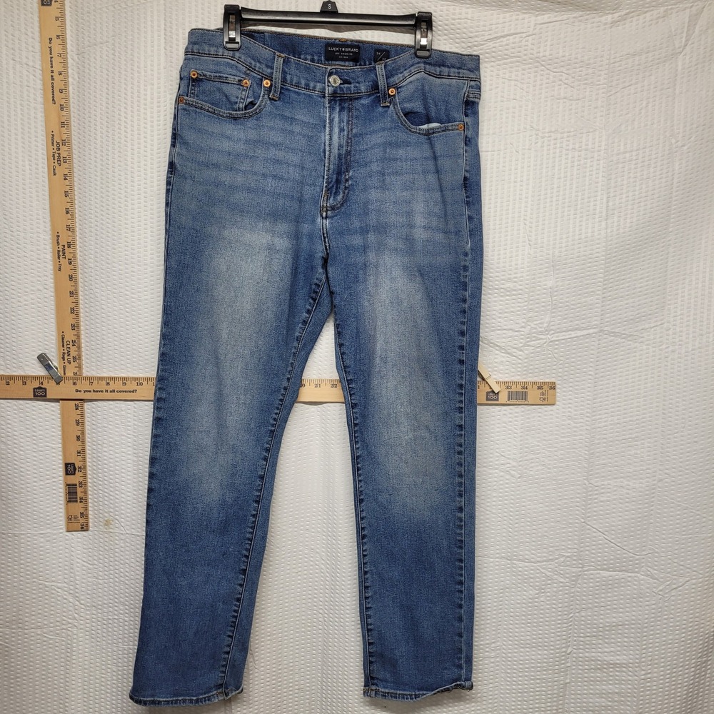 Lucky Brand 410 Athletic Slim Mens Jeans 36x30 Medium Wash Blue Denim